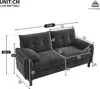 A diagram of a sofa with dimensions and weight capacity indicated. Produktbild-Vorschau
