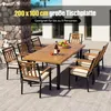 Zahradní stůl COSTWAY s otvorem pro slunečník, 200x100 cm, Náhled obrázku produktu 4