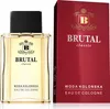 A bottle of Brutal Classic Eau de Cologne and its packaging. Náhled obrázku produktu