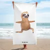 Mr. & Mrs. Panda Strandtuch Faultier Yoga - Weiß - Produktbild-Vorschau 2