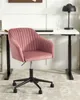 BELIANI Arbeitshocker Rosa Samtstoff Modern Produktbild-Vorschau 2