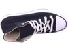 A black high-top sneaker with white laces and a white sole, shown from a side angle. Anteprima dell’immagine prodotto