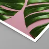 Poster - Poster ohne Rahmen - Monstera Blatt Rosa - 30x30 Produktbild-Vorschau 2