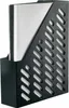 A black magazine holder with a perforated design, filled with white papers or magazines. Anteprima dell’immagine prodotto