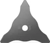 A single, gray, three-pointed blade for a string trimmer, shown against a white background. Produktbild-Vorschau