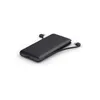 A black Belkin power bank with attached USB-C and Lightning cables, shown on a white background. Produktbild-Vorschau
