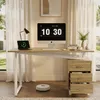 Grand bureau avec rangements, MDF, 3 tiroirs, 130 x 55 x 75 Voir les images du produit 4