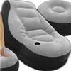 Aufblasbarer Sessel mit Hocker & Pumpe – Produktbild-Vorschau 1