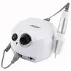 A white electric nail drill with its handpiece attached, shown on a white background. Produktbild-Vorschau