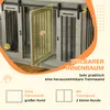 PawHut Hundekäfig, Hundehütte, Haustierkäfig mit Zweiraum, Produktbild-Vorschau 5