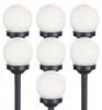 7er Set LED Solarkugel weiß, Erdspieß, DxH 10x38 cm Produktbild-Vorschau 1