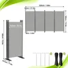 XMTECH Paravent Raumteiler 4-teilig 320x180 cm Hellgrau – Produktbild-Vorschau 2