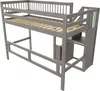 Łóżko z litego drewna Sweiko 90x200, schody z szafką, łóżko Podgląd zdjęcia produktu 1