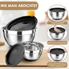 4er Set Küchenschüsseln Salatschüssel Schüssel mit Deckel Produktbild-Vorschau 7