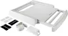 A white washing machine and dryer accessory kit is laid out on a white background. Náhled obrázku produktu
