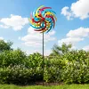 Metall Windrad bunt - 210 x 61 cm - Deko Windspiel Produktbild-Vorschau 6