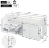 Flieks Etagenbett 90x200cm mit Kleiderschrank, Kinderbett Produktbild-Vorschau 7