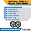 2 Stück Hubwagenräder Gummi 180 x 50/50 mm, Achse 20 mm Produktbild-Vorschau 5
