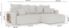 3-Sitzer Ecksofa ANTONIO BARI – 260x160x78cm, Ottomane Produktbild-Vorschau 4