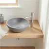 Lavabo da appoggio rotondo SOHO da 26 cm in cemento grigio Anteprima dell’immagine prodotto 5