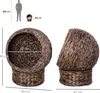 PawHut Rattan Katzenkorb Katzenhütte Katzenhöhle Katzenbett Produktbild-Vorschau 3