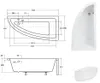 Badewanne PRAKTIKA 150 x 70 mit Füßen , mit Siphon und Produktbild-Vorschau 4
