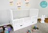 Babybett Kinderbett 70x140 cm mit Schublade Umbaubares Produktbild-Vorschau 4