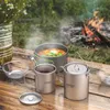 Lehká 3dílná sada z titanu, 750 ml hrnec, 450 ml hrnek na Náhled obrázku produktu 10