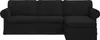 vidaXL Sofa czarna 215 x 138 x 80 cm tkanina Podgląd zdjęcia produktu 4