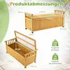 COSTWAY Tuinopslag 155 liter, hout, tuinbank voor buiten Productafbeelding-voorbeeld 3