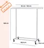Diagram showing the dimensions of a garment rack. Náhľad obrázku produktu