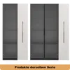 Two identical glass display cabinets are shown side-by-side against a white background. Below the cabinets, there is an orange banner with text. Anteprima dell’immagine prodotto
