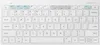A white Samsung wireless Bluetooth keyboard is shown from a top-down perspective on a white background. Produktbild-Vorschau