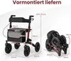 COSTWAY Rollator faltbar, 2in1 Rollstuhl & Reiserollator Produktbild-Vorschau 3