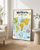 Weltkarte für Kinder DIN A2 – Kinderposter mit Kontinenten, Produktbild-Vorschau 2