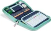 An open pencil case with various school supplies inside. Produktbild-Vorschau