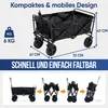 Avalo Bollerwagen - Faltbar - Bis 90KG - 80x47x49 CM - 65L Produktbild-Vorschau 6