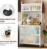 KOMFOTTEU: mobile da cucina a 5 ripiani, credenza con 4 Anteprima dell’immagine prodotto 4