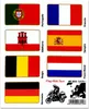 Nálepka Vlajka Ride Tour Europe 1 pre kufor Moto Náhľad obrázku produktu 1