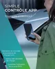 A woman is holding a smartphone in front of a car. Produktbild-Vorschau