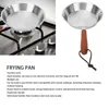 A frying pan on a stove and a separate image of the frying pan with its handle. Produktbild-Vorschau
