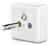 deleyCON MK280, 5 m, TV plug, TV socket, Weiß Produktbild-Vorschau 2