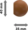 A brown sphere with measurement indicators. Produktbild-Vorschau