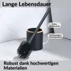 DEKAZIA® Spazzola WC Nera Bambu Silicone – Scopino Bagno Anteprima dell’immagine prodotto 4