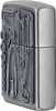 A close-up, studio shot of a Zippo lighter with a detailed embossed design of various tools. Anteprima dell’immagine prodotto