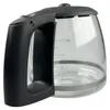 A glass coffee pot with a black handle against a white background. Produktbild-Vorschau