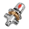 A close-up studio shot of a thermostatic temperature control valve. Náhled obrázku produktu