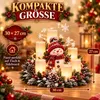 LED Schneemann Weihnachtsdeko aus Kunstharz, 12 cm, Produktbild-Vorschau 6