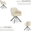 tectake® Samt-Drehstuhl Lona gepolstert 56 x 59 x 81 cm Produktbild-Vorschau 3