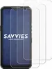 A smartphone with screen protectors laid over it. Produktbild-Vorschau